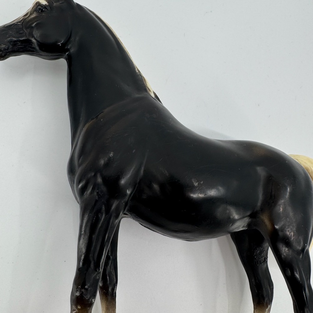 Vtg 70s Breyer Arabian Mare Horse Figurine 12in Traditional Charcoal Dickory USA - Picture 10 of 11